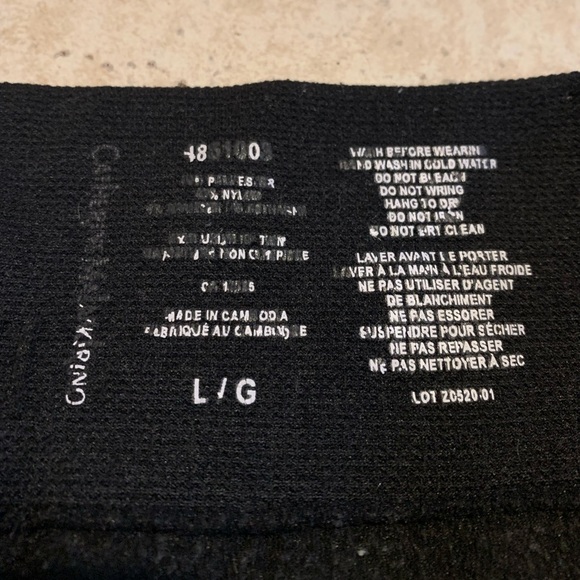 💜 Catherine Malandrino Black L Stretchy Essential Basic Lounge Pants - Picture 4 of 6